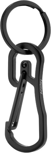 Carabiner Clip Retractable Ring Set Titanium Keychain Quick Release Hooks for Men Women in Saudi Arabia