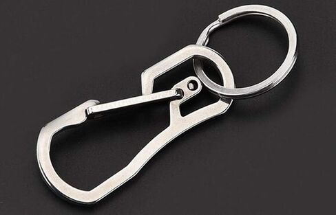 Carabiner Clip Retractable Ring Set Titanium Keychain Quick Release Hooks for Men Women in Saudi Arabia