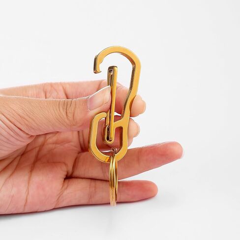 Carabiner Clip Retractable Ring Set Titanium Keychain Quick Release Hooks for Men Women in Saudi Arabia