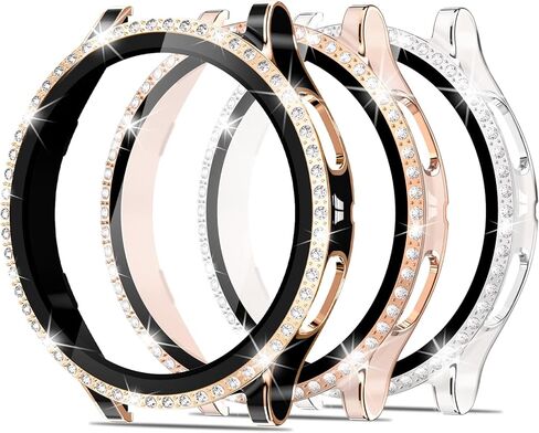 حافظة Goton Bling مصممة لساعة Samsung Galaxy Watch FE (2024)، وواقي شاشة Galaxy Watch 5 & 4 ملحقات 40 مم - غطاء وجه واقٍ من Bling Diamond مع طبقة من الزجاج المقوى in Kuwait