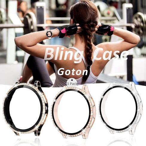 حافظة Goton Bling مصممة لساعة Samsung Galaxy Watch FE (2024)، وواقي شاشة Galaxy Watch 5 & 4 ملحقات 40 مم - غطاء وجه واقٍ من Bling Diamond مع طبقة من الزجاج المقوى in Kuwait