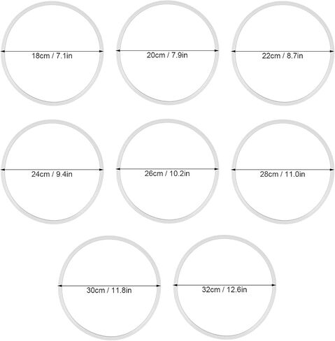 Pressure Cooker Sealing Rings, 5PCS Silicone Gasket Sealing Rings Replacement for Home Pressure Cooker Kitchen Tool(26cm) in Saudi Arabia