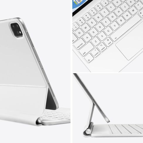 حافظة لوحة مفاتيح mobee Magic لجهاز iPad Pro 11 بوصة 2024 (M4)، حافظة لوحة مفاتيح مغناطيسية مع لوحة تتبع متعددة اللمس، إضاءة خلفية، خفيفة الوزن (أبيض، iPad Pro 11 2024 M4) in Kuwait