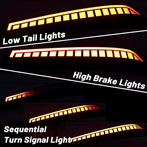 Smoked LED Rear Trunk Pillar Tail Light Column Replacement Compatible with Toyota 4Runner 2014-2023,Functuon as Brake Turn Signal Light Plug and Play in Kuwait
