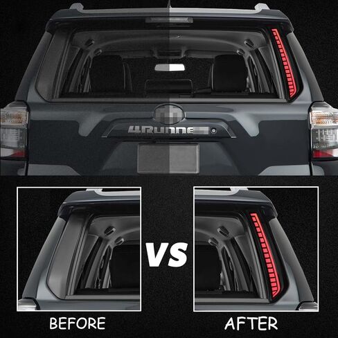 Smoked LED Rear Trunk Pillar Tail Light Column Replacement Compatible with Toyota 4Runner 2014-2023,Functuon as Brake Turn Signal Light Plug and Play in Kuwait