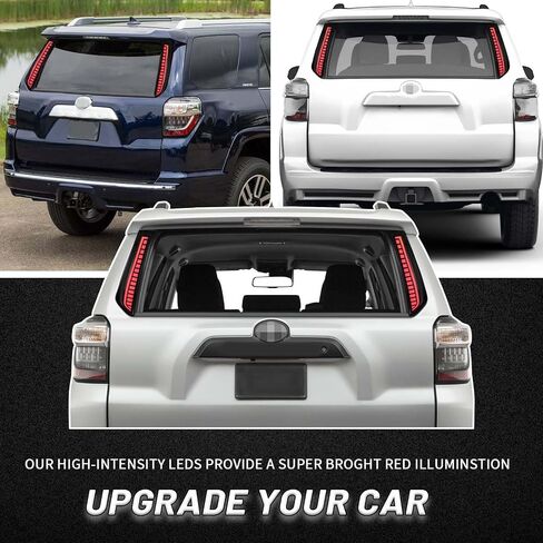 Smoked LED Rear Trunk Pillar Tail Light Column Replacement Compatible with Toyota 4Runner 2014-2023,Functuon as Brake Turn Signal Light Plug and Play in Kuwait