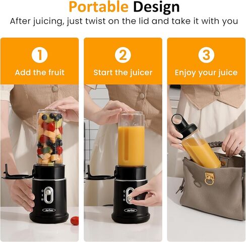 قطاعة طعام كهربائية من صن فيفي، محضرة طعام صغيرة 4 في 1 لطحن اللحوم وتقشير الثوم والعصير، مجموعة خلاط ومطحنة طعام بسرعتين مع وعاء زجاجي سعة 1.5 لتر وكوبين (0.4 لتر + 0.2 لتر)، أسود in Kuwait