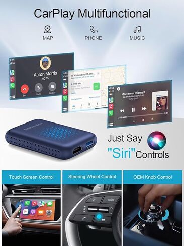 محول Carplay اللاسلكي وAndroid Auto، Carplay AI Box 2.0 مع YouTube/Netflix/Tiktok، أجهزة بث HDMI Carplay Dongle لسيارات CarPlay السلكية OEM in Kuwait