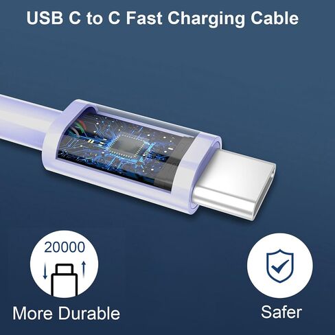 USB C Charger for iPhone 17/16/15 Pro Max Charger Fast Charging 10FT, 20W C Charge Block with USB C to C Cord Cable Compatible for iPhone 17 16 15 Pro Max/17 16 15 Pro/17 16 15 Plus/17 16 15 in Saudi Arabia