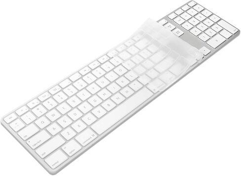 غطاء لوحة المفاتيح ProElife للوحة مفاتيح Apple السلكية USB مع لوحة مفاتيح رقمية (A1243، موديل MB110LL/B، غير مناسب للوحة المفاتيح السحرية) واقي سيليكون رفيع للغاية بالحجم الكامل (المنتج مطوي في العبوة) in Kuwait