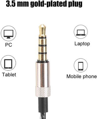 سماعات رأس سلكية من ASHATA، ستيريو عالمي بدون فقدان 3.5 مم سماعة صوت خوذة دراجة نارية مع مكبرات صوت مزدوجة، ميكروفون عالي الوضوح لإلغاء الضوضاء، التحكم في الخط in Kuwait