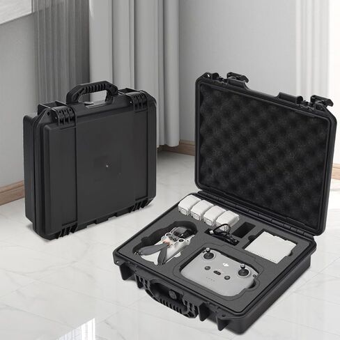 الكل في 1 PP حافظة صلبة محمولة مقاومة للماء للسفر تحمل حقيبة يد صندوق تخزين لطائرة DJI Mini 4 Pro Drone (تناسب وحدة التحكم عن بعد RC2 / CR-N2) in Kuwait