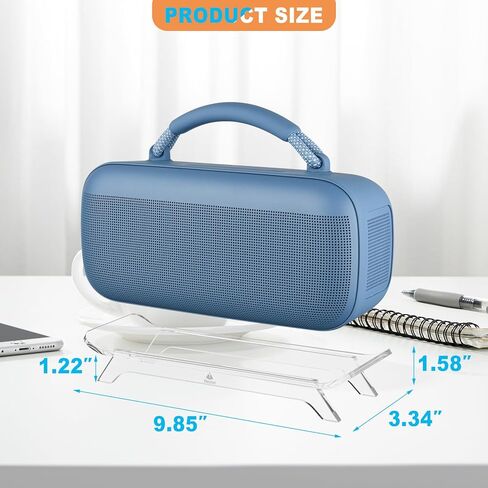 حامل حامل سطح المكتب من TXEsign لمكبر الصوت المحمول الجديد Bose SoundLink Max، حامل مكبر صوت أكريليك، رف عرض مضاد للانزلاق، حامل مكبر صوت على سطح الطاولة (شفاف) in Kuwait