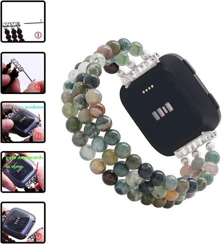 سوار معصم عصري من C&L متوافق مع نطاقات Fitbit Versa 2 وأحزمة Versa Bands/Versa Lite Bands in Kuwait