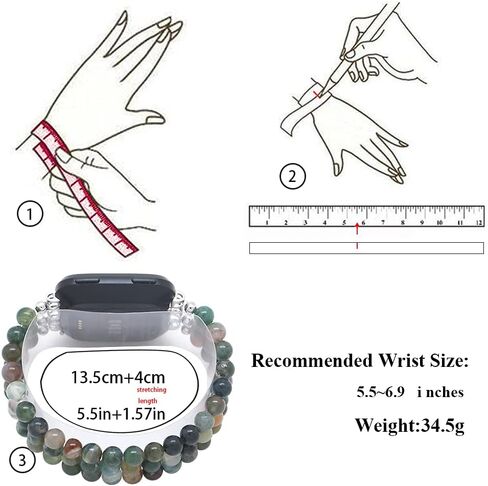 سوار معصم عصري من C&L متوافق مع نطاقات Fitbit Versa 2 وأحزمة Versa Bands/Versa Lite Bands in Kuwait