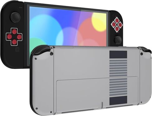 eXtremeRate DIY Full Set Shell Buttons for Nintendo Switch OLED, Replacement Console Back Plate & Kickstand, Custom Housing for Nintendo Switch OLED JoyCon Controller - Classic SwitchCube Style in Saudi Arabia