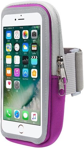 Running Armband Cell Phone Case Holder Sport Arm Band Bag Pouch for iPhone 14 15 Plus 13 12 11 Pro Max Samsung Galaxy S24 S23 S22 S21 S20 Plus A54 Google Pixel 8 7 7a 6 6a Motorola Edge 2022 (Black) in Kuwait