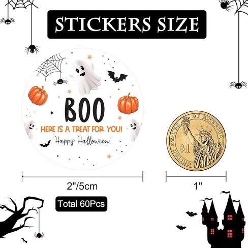 joycraft 60Pcs Fall Gift Stickers, 2 inch Thankful for You Gift Stickers, Fall Leaves Labels, Gift Tags Stickers for Holiday, Party, DIY Craft, Thanksgiving, Gift Wrapping in Saudi Arabia
