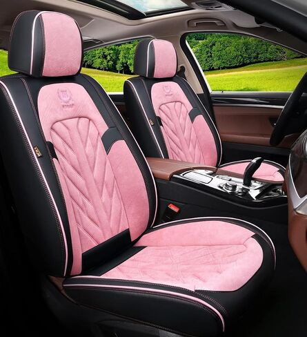 MM01 Seat Covers 5-Seater Full Set Suitable for Most Cars,Cars,SUV, Pickup Ttrucks, Airbags CompatibleCar Seat Cushion Protectors (Black) in Kuwait