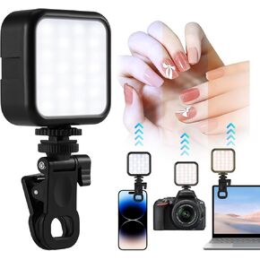 إضاءة سيلفي LED من SAVILAND لصالون الأظافر للهاتف: مشبك محمول وقابل لإعادة الشحن على ضوء سيلفي للهاتف 3 أوضاع إضاءة و10 مستويات سطوع وإضاءة هاتف لأجهزة الكمبيوتر المحمول مسمار الفن Selfie Vlog in Kuwait