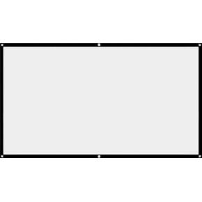 120 Inch 16:9 Foldable Projector Screen with Hanging Holes, White