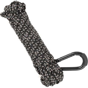 Allen Company Reflective Hoist Rope, 25'Feet Long, Black
