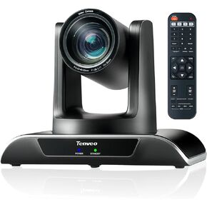Tenveo UHD 4K PTZ Conference Room Camera 12X Optical Zoom USB3.0/HDMI Wide View Angle, 4K PTZ Camera for Video Conference Church Services Worship Events,Skype/Zoom/OBS/YouTube Live Streaming