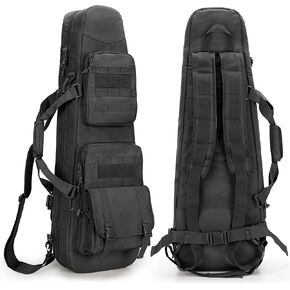 DSLEAF Long Soft Rifle Case for 36" Rifles, Tactical Double Rifle Backpack & Padded Rifle Bag for Hunting and Shooting
