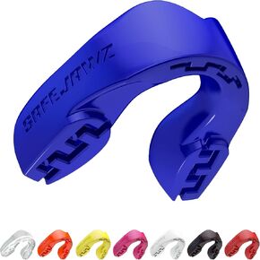 SAFEJAWZ Sports Mouthguard Slim Fit, Adult and Junior Mouth Guard with Case for Boxing, Basketball, Lacrosse, Football, MMA, Martial Arts, Hockey and All Contact Sports (Adult 12+ Years, Clear)