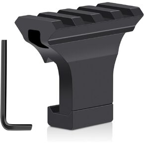 90° Picatinny Offset Rail Mount, 3 4 5 Slots 90 Degree Offset Picatinny Rail Mounts Aluminum Low Profile Adapter for Flashlight Laser Sight Optics