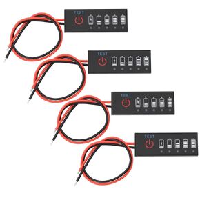 4PCS Li-ion Battery Capacity Voltage Meter Tester 1S 3.7V 15mA Line Length 14.5cm 40x15x2.7mm Lithium Battery Capacity Indicator Module