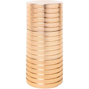 Sackville Pillar Grinder, 3-Piece Set, Herb, Spice Crusher, Hand Grinder Tool with Deep Bowl and Diamond Sharp Teeth, Cute Grinders + Accessories, Gold