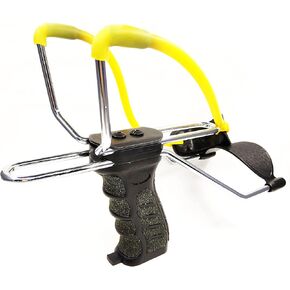 Professional Slingshot Folding Rubberized Hunting Sling Shot with Auto-Feed Dispensing Button Wrist Rocket slingshots for Adults
