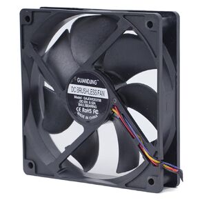 12038 PWM Cooling Fan 120mm 38mm DC 12V 4Pin High 260 CFM Brushless Dual Ball Bearing 5400RPM for Computer Case Server Workstation Cabinet