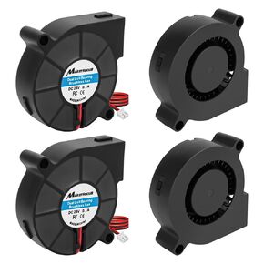 MakerFocus 4pcs 50mm 5015 Blower Fan 24V 3D Printer Fan Turbine Turbo Blower Dual Ball Bearings Brushless Quiet 50x50x15 Fan for 3D Printer and Other Small Appliances Series Repair Replacement