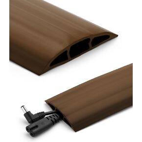 Bates- Floor Cord Cover, 8ft Cable Cover, Brown Extension Cord Cover Floor, Cord Protector, Floor Cable Cover, Cord Hider Floor, Cable Cover Floor, Cable Floor Cover, Cable Covers for Cords