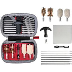 Real Avid Shotgun Cleaning Kit I 12 Gauge and 20 Gauge Cleaning Kit I Portable Shot Gun Trap Shooting Accessories Pouch Kit with Gun Cleaning Supplies,black