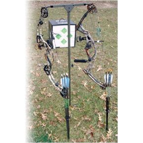 HME High Performance Durable Step-in-Spade Design User-Friendly Easy Setup Versatile Archer's Practice Dual-Sided Bow Hanger - Archer's Arrow Caddies Included, One Size, Olive