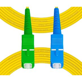Fibergaga-1m(3ft) OS2 SC/UPC to SC/APC Fiber Patch Cable Single Mode Fiber, Simplex, Length Option: 0.5M(1.6ft)-50m(164ft) 9/125µm 2.0mm Cable Diameter Fiber Optic Cable, OS1/OS2 Compatible