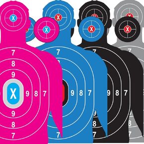 Heavy Duty Shooting Targets Paper - Targets for Shooting Range - Indoors & Outdoor Targets for Shooting Rifle - Gun Range Targets for Pistol Shooting - Handgun Shooting Range Accessories.