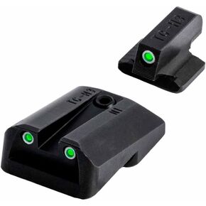 Truglo Tritium Handgun Sight High-Visible Front & Rear Night Sights with Daylight White Dots & Low-Light Tritium Glowing Green Dots, Compatible with 1911 Handguns