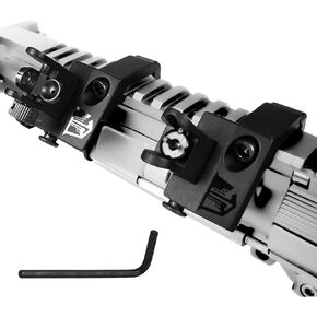 Folding Flip Up Backup Canted Iron Sights - Angled 45 Degree Offset Iron Sights Works for Right & Left Hand Offset Iron Sights - 45 Degree Offset Sights - 45 Degree Flip Up Iron Sights