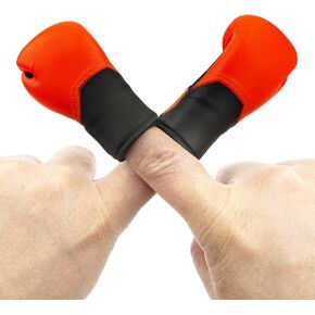 AQKILO Boxing Gloves Mini Finger Puppets, Knock Out Your Stress! Weird Stuff Random White Elephant Gifts, Red - 2Pcs