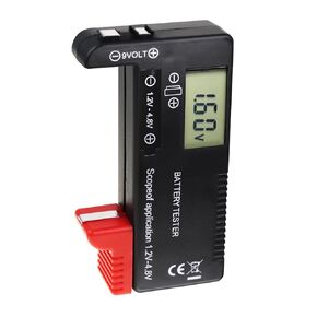 Smart Battery Tester Universal Battery Volt Checker for AA/AAA/C/D / 9V / 1.5V Button Cell Batteries Household Battery Life Level Testers