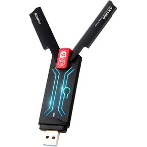 USB WiFi Adapter，AC1300Mbps Dual Band 5dBi High Gain Antenna 2.4GHz/ 5GHz Wireless Network Adapter for PC，Supports Windows /8/10/11 in Kuwait