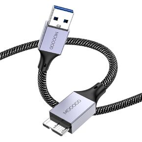USB C Male to Micro B Cable(1M), Micro B to USB3.0 C Male Cable, USB C to Micro B Hard Drive Cable Compatible with Toshiba,Seagate,WD External Hard Drive,Galaxy S8/S9/S10, etc