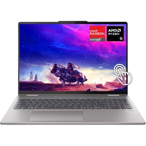 لينوفو يوجا 7 2 في 1 16 بوصة WUXGA (1920x1200) كمبيوتر محمول بشاشة لمس، AMD Ryzen 5 8640HS 6-core، 8 جيجا رام، 512 جيجا SSD، رسومات AMD Radeon 760M، لوحة مفاتيح بإضاءة خلفية، بصمة، WiFi6، Win11، رمادي قطبي، ث/جاليمو
