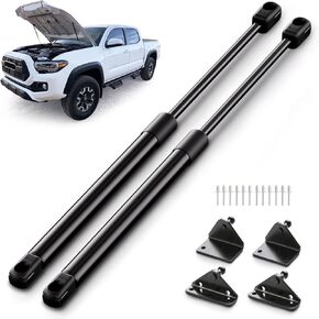 دعامات غطاء المحرك الأمامي من ARANA تدعم صدمات دعامة الغاز لعام 2018-2023 Jeep Wrangler JL 2020-2023 Jeep Gladiator غطاء محرك السيارة الأمامي غطاء محرك السيارة متوافق مع قطع غيار الأقواس، حزمة من 2