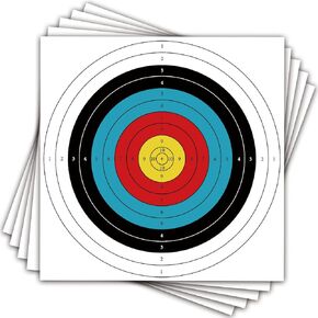 THREE ARCHERS 20pcs Targets Paper Standard Archery 23.6In 10 Ring Bow and Arrow Targets for Hunting & Shooting Archery Accessories for Target Practice