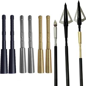 Archery Arrow Insert Adapter Connect Broadheads 38-120GR Arrow Points Bow Hunting 12pcs